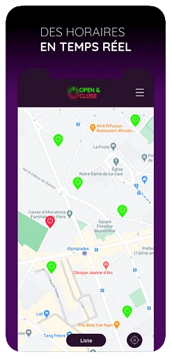 Open & Close / Lancement d'un service - Mobile App