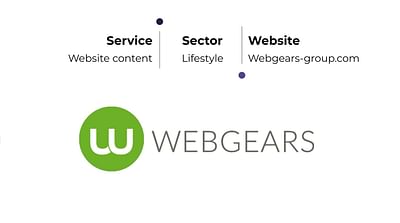 Case Study - Volume web content for Webgears - Copywriting