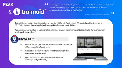 Case study No1 : Batmaid.ch - Pubblicità online