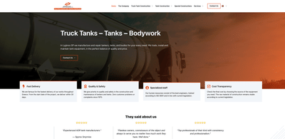 Bilingual Industrial Website for Tank Truck Construction Company - SEO
