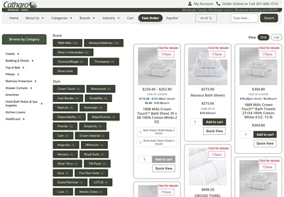 Towel Wholesaler: wholesale linen ecommerce SEO and migration - Website Creatie