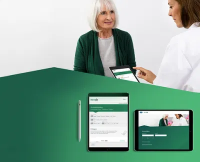 Automated health application for medical practices - Webanwendung