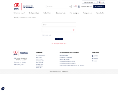 Site ecommerce Prestashop pour OB Profils - Website Creation