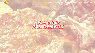 Ayam Gepuk Pak Gempus Website - Creazione di siti web