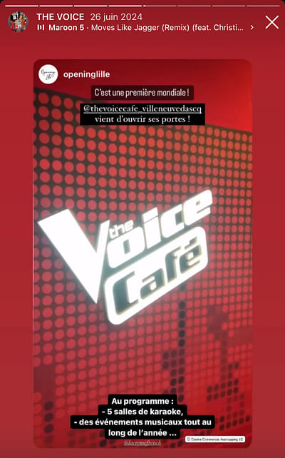 Lancement The Voice Café - Publicité