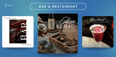 Graphics for Bar and Restaurant - Social Media