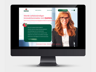Web Design QUINZZ. B2B Website - Grafikdesign