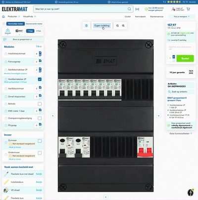 Prijswinnende Productconfigurator Elektramat - Software Development