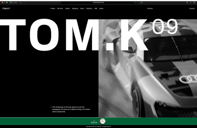 Tom Kristensen - Mr. Le Mans - Website Creation