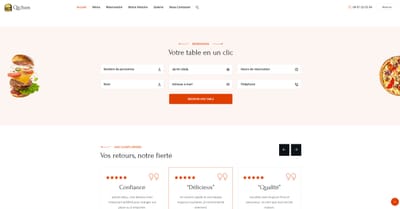 Site web pour la restauration - Création de site internet