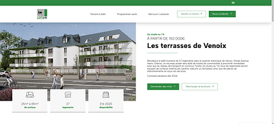 Création d'un site vitrine - Promoteur immobilier - Creación de Sitios Web