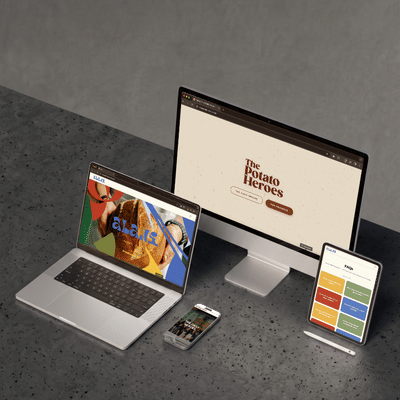 Custom Website Design and Development for The Potato Heroes - Webseitengestaltung