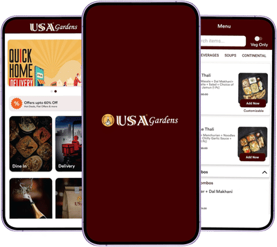 USA Gardens- Restaurant Mobile Application - Développement de Logiciel