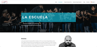 Diseño web para la Escuela Gospel de Canarias - Website Creatie