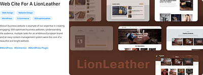 E-Commerce Web site For LionLeather - Website Creation