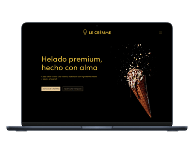 Heladería artesanal Le Crèmme - Diseño y desarrollo web premium - Website Creation