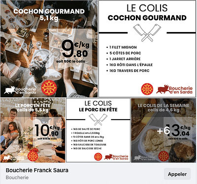 Publicité produits boucherie réseaux sociaux - Identité Graphique