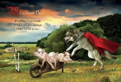 Three piggys - Publicidad