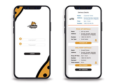 App Development Cheetah Delivery App - Application mobile