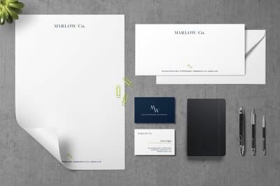 DESIGN D'IDENTITÉ ET DEV WEB - Marlow/co - Image de marque & branding