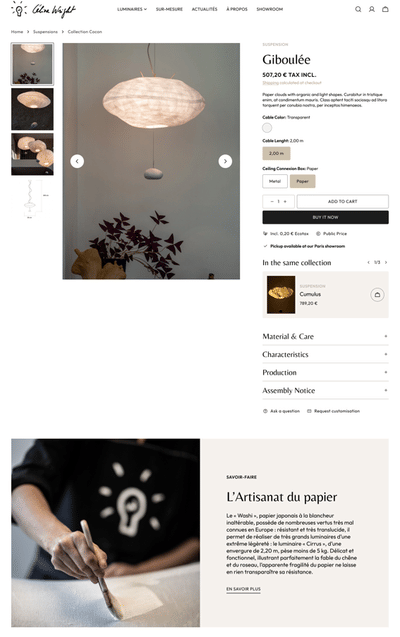 CELINE WRIGHT, e-shop dans l'artisanat haut de gamme, shopify - E-commerce
