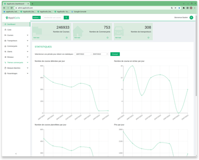 Application de livraisons écologiques - Application web