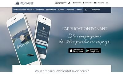 Application Mon Compagnon de Voyage - Ponant - Mobile App