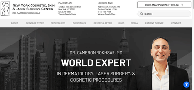 Cosmetic dermatologist website redesign - Creación de Sitios Web