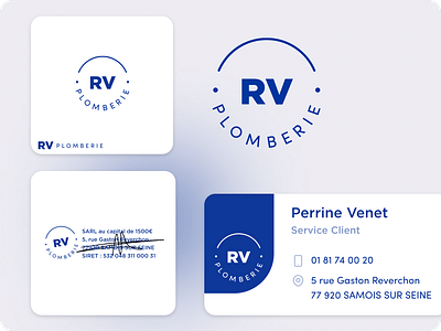 Refonte identité visuelle - RV Plomberie - Graphic Design