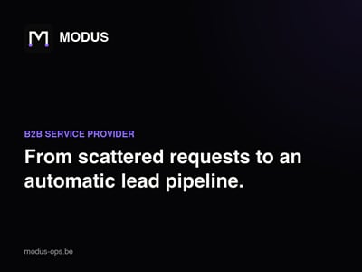 Automatic lead intake and follow-up for a B2B service provider - Software Development