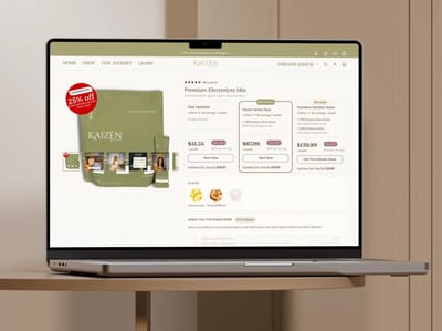 Product Page Design for a Wellness Brand - Création de site internet
