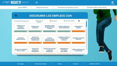 Plataforma Evento Online RESET: Empleos con Futuro - Creación de Sitios Web