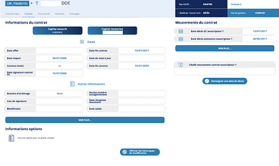 Plateforme de gestion des contrats - Applicazione web