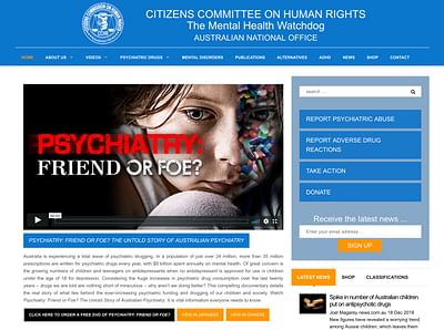 CCHR Australia - Création de site internet