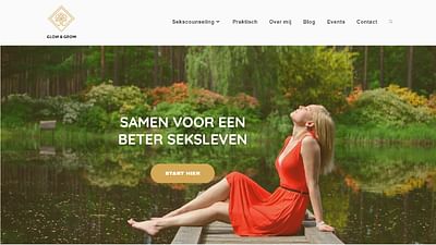 Website voor Glow & Grow - Ontwerp