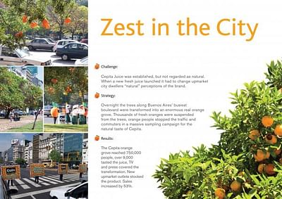 ZEST IN THE CITY - Advertising