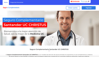 Creación sitio seguro complementario UC Christus - Creación de Sitios Web
