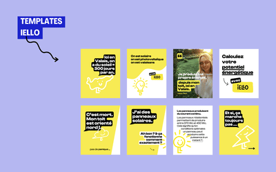 Templates sociaux LinkedIn & Instagram pour les clients de We Agency - Réseaux sociaux