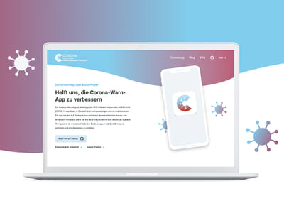 Corona-Warn-App Website: Skalierbare Daten- & Info-Plattform - Website Creation