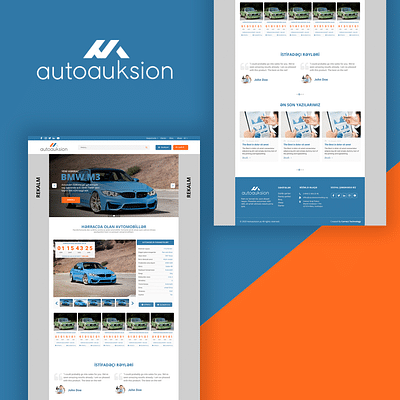 Autoauksion.az Web Site - Werbung