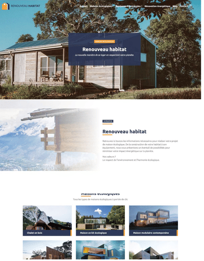 Renouveau habitat - Création de site internet