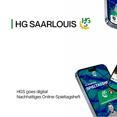 Digitales Spieltagsheft für die HG Saarlouis - Webseitengestaltung