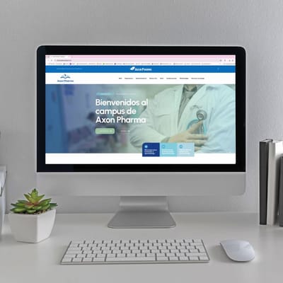 Diseño y programación web del Campus médico de Axon Pharma - Stratégie digitale