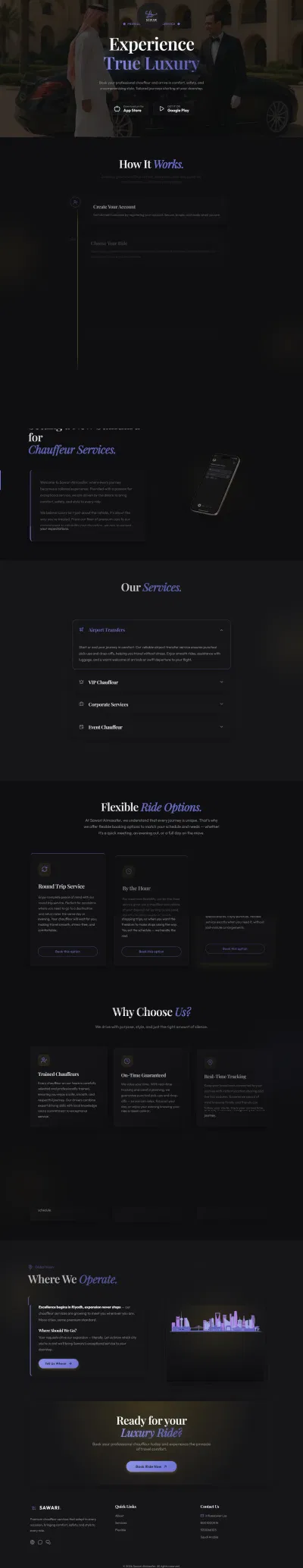 Built A website for chauffeur Business - Digital Strategy