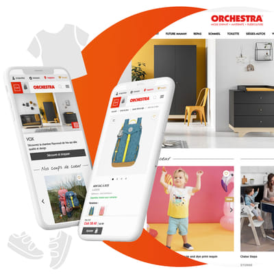 Orchestra, site e-commerce, corner marques - E-Commerce