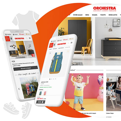 Orchestra, site e-commerce, corner marques - Référencement naturel