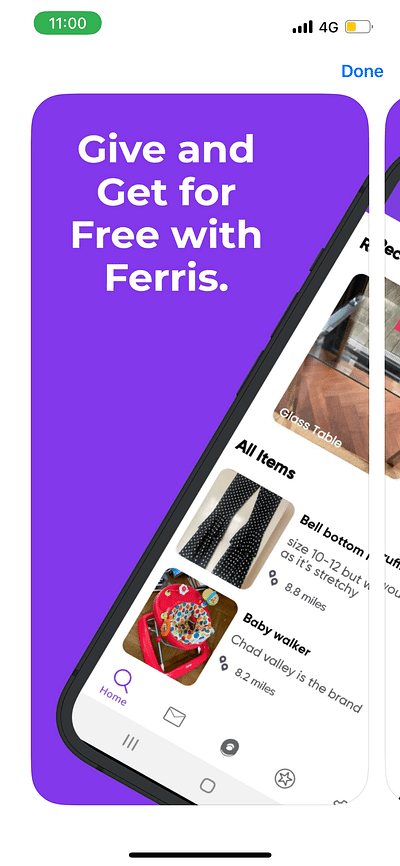 Ferris app and website - Application mobile
