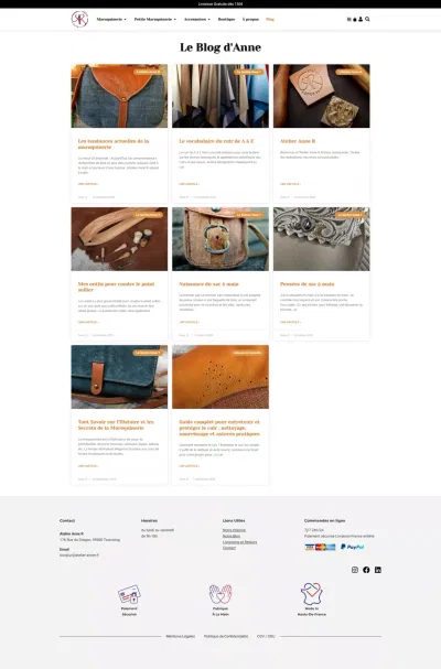 Atelier AnneR - E-Commerce