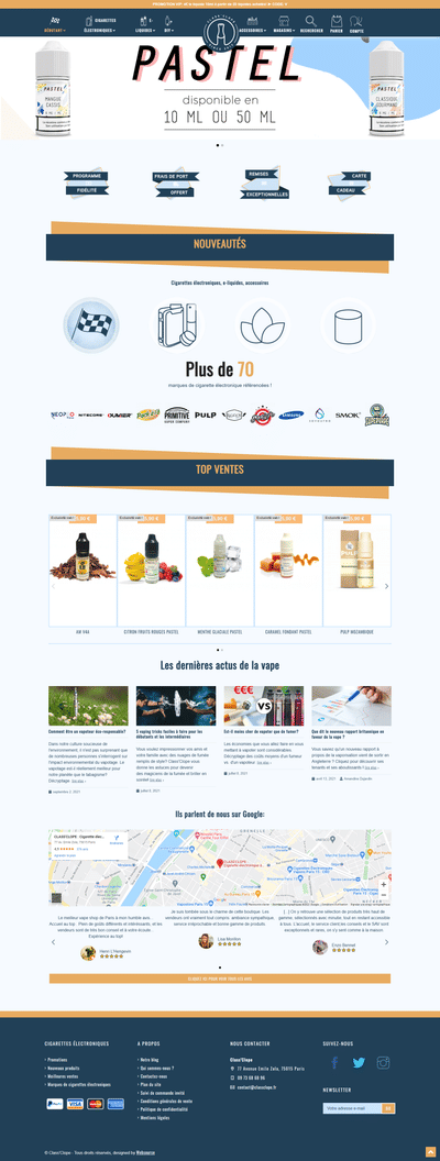 Class'Clope - Création de site internet