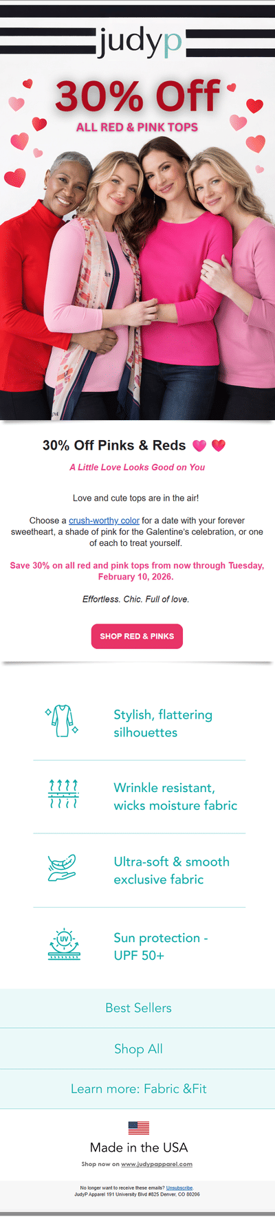 JudyP Apparel - E-mail Marketing